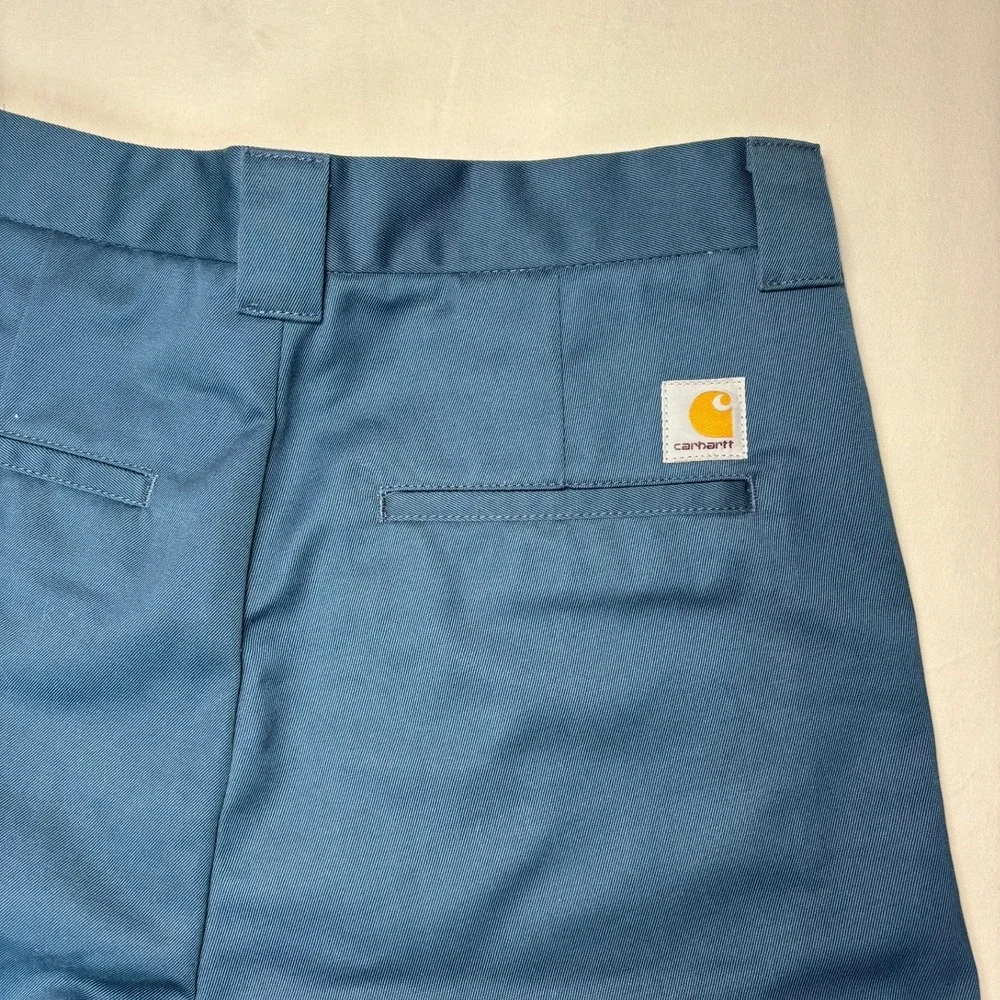 Carhartt WIP Brooker Pant Mens 34x28 Blue Straight Leg Twill Chino Workwear